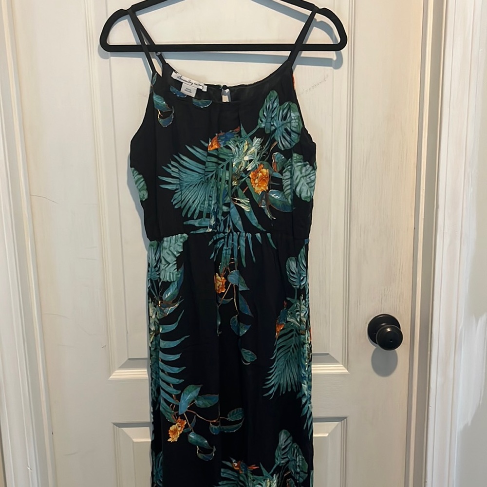 Tropical print summer dress